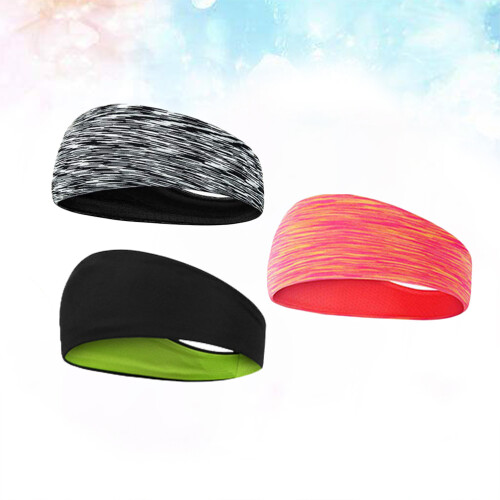 Sport-Headbands Feuchtigkeitsableitend Elastisches Band 3 Schwarz 2