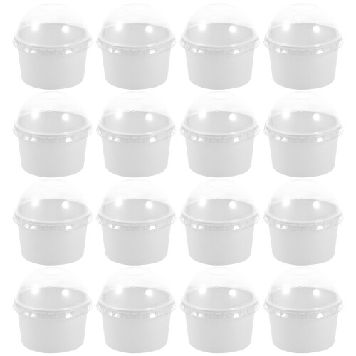 Parfait Becher Mit Weißem Papier Kunststoff 50 Sets