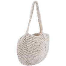 Mesh Shoulder Beach Tote Baumwollseil Für Frauen Sommer Reise