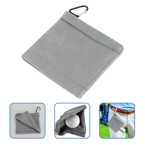 Golf-Towel Wischtuch Grau 1 2