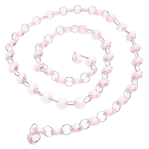 Masteelf Achteckige Perlenkette 98,00x1,40x0,70 cm Rosa