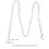 Masteelf Achteckige Perlenkette 98,00x1,40x0,70 cm Rosa 2