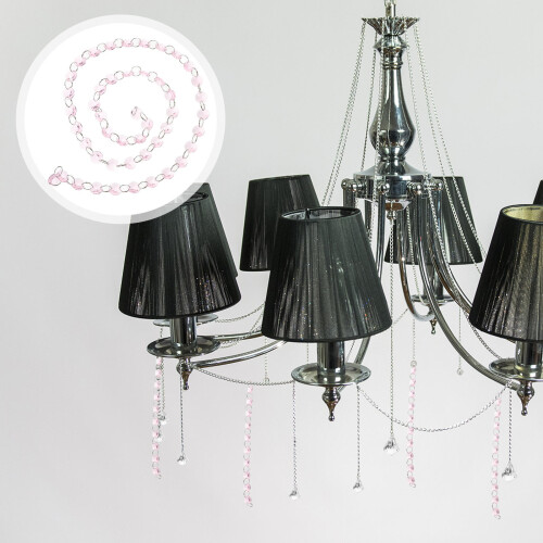 Masteelf Achteckige Perlenkette 98,00x1,40x0,70 cm Rosa 2