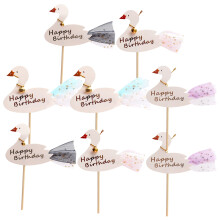 24Pcs Cake Toppers Birthday Party Cake Picks Colorful Decor for Crafts