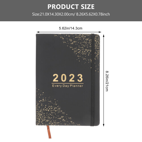 Cahier De Planning 2024 En Cuir PU Noir Accessoire De 2