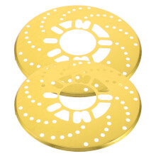 Mlins 2 Bremsscheiben Dekoteil 25,00x25,00x0,50 cm Golden