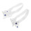 2Pcs White Lace Wedding Garters With Rhinestone Adjustable Bands 1