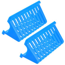 2St Duurzaam Plastic Rek Laboratoriummicroscoopplaten Hemelblauw
