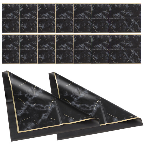 Raindrops 20 Blatt Esslöffel Vertiefung Goldrand Geschenkpapier