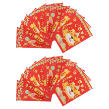 72 Cartoon-Tiger Rote Geschenkumschläge Für Chinesisches Fest