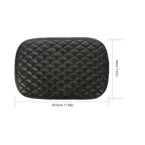 Raindrops Auto Mittelkonsole Abdeckung Pad Pu Schwarz 1Stück 1
