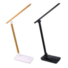 Verstellbare LED Schreibtischlampe, Faltbar, Einfaches Design, Gold