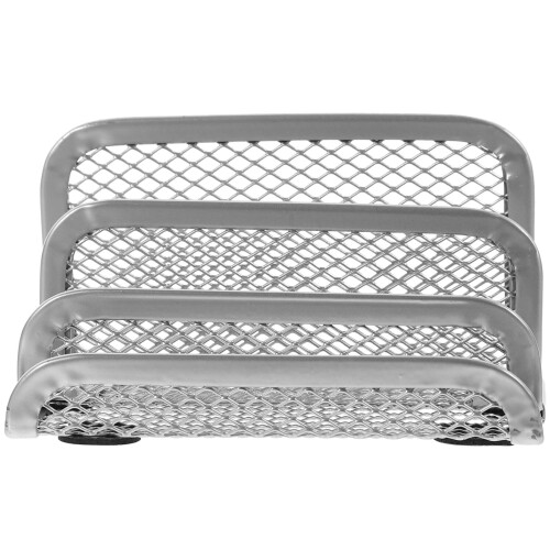 Tabletop Magazine Rack Book Organizer Holder Bookcase Office Silber