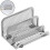 Tabletop Magazine Rack Book Organizer Holder Bookcase Office Silber 5