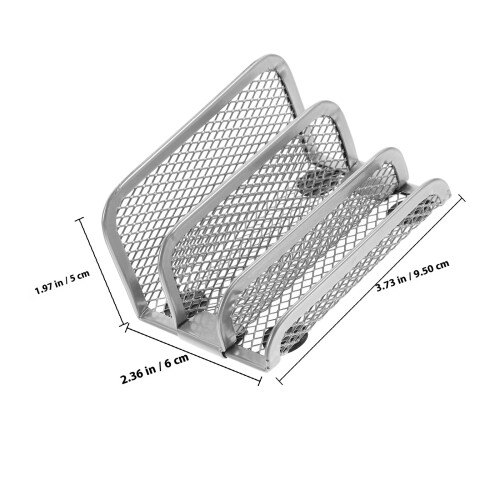 Tabletop Magazine Rack Book Organizer Holder Bookcase Office Silber 1