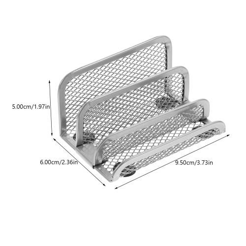 Tabletop Magazine Rack Book Organizer Holder Bookcase Office Silber 2
