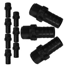 10St. Schlauchadapter, Dichter PVC, Dunkelgrau, Für Bewässerungsgerät
