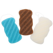 3Stk Wavy Gesichtsreinigungsschwamm Wassertröpfchen
