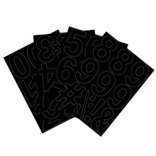 1Set Waterproof PVC Mailbox Number Stickers Self-Adhesive Black Decals
