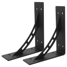 2Stk Metall Regalträger Schwarz Für Büro Ablage Halter
