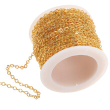 Golden Copper Halskette Kettenglied Für Diy Mit Spule 1 Rolle