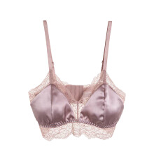 1St Bralette Mit Wattierung Bügel Grau Rosa Spitze Für Frauen