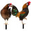 2Stück Dekorative Gartenstecker Beidseitig Acryl Ente 10