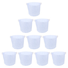 Raindrops Pflanzgefäße Weiß 10er Set 13x13x11 Zoll Vlies Anzuchtbeutel