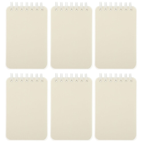 6St Pocket Size Spiraal Notepad Wit Hoge Kwaliteit Voor Thuis