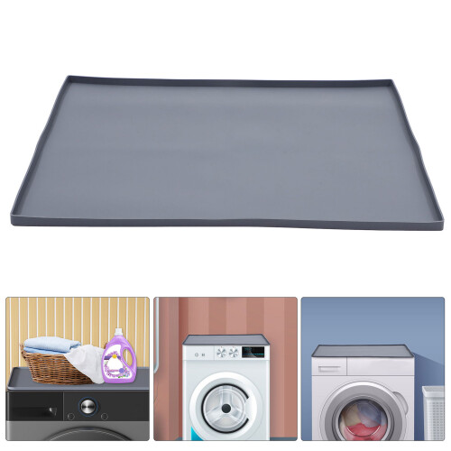 Washer And Dryer Top Protector Mat Silicone Grau 1 2