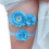2Stück Strumpfband Himmelblau 50-65cm Spitze 8