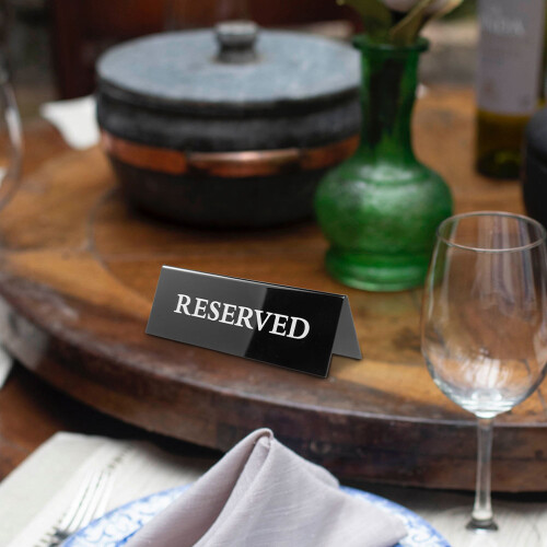 Table Reserved Bordjes Zwart 1 Stuk 2