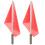 2Pièces Drapeaux Signal Rouge Portable Pour Compétition Athlétique 1