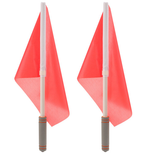 2Pièces Drapeaux Signal Rouge Portable Pour Compétition Athlétique