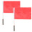 2Pièces Drapeaux Signal Rouge Portable Pour Compétition Athlétique 8