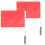 2Pièces Drapeaux Signal Rouge Portable Pour Compétition Athlétique 7