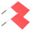 2Pièces Drapeaux Signal Rouge Portable Pour Compétition Athlétique 10