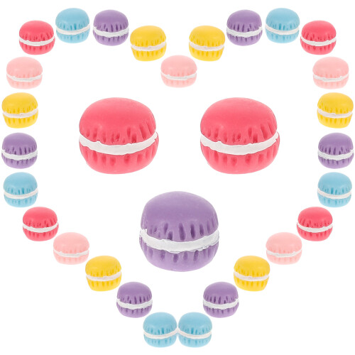 30Stk Simulation Macaron Harz Creme Gummi Accessoires