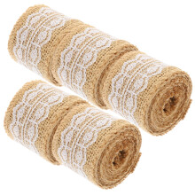 5 Uni Farbe Leinen Streifen Tischläufer Feinem Jute