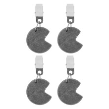 4 Tischdeckenbeschwerer 7,5x4x1 Cm Grau