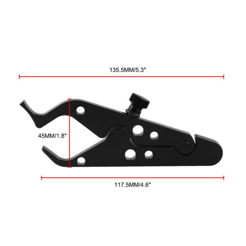 Clear Handle Retainer Gasklep 13X5X1 Cm Zwart
