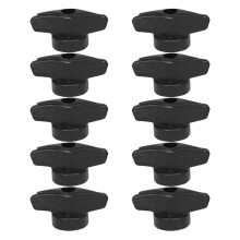 Raindrops 10 Stk. Grip Daumenschraube 4,48x2,20x2,20 Cm Schwarz