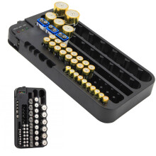 Battery Organizer Aufbewahrungsetui Mit Tester Für 9V Knopfzellen