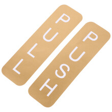 Pull Push Push Pull Tür Aufkleber Golden PVC 1 Paar Büro Gebrauch