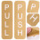 Pull Push Push Pull Tür Aufkleber Golden PVC 1 Paar Büro Gebrauch 8