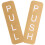 Pull Push Push Pull Tür Aufkleber Golden PVC 1 Paar Büro Gebrauch 9