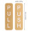 Pull Push Push Pull Tür Aufkleber Golden PVC 1 Paar Büro Gebrauch 2