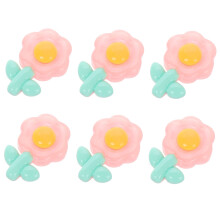 Blumen Aufkleber Mehrfarbig Harz 6 Für DIY Nutzung