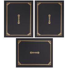 Diplomhülle Schwarz 3 12,4x8,9x0,04 Zoll