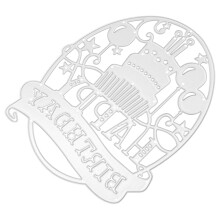 Geburtstagskuchenform Happy Kinder Scrapbooking Kind Silber
